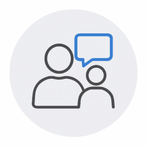 Icon of two people talking